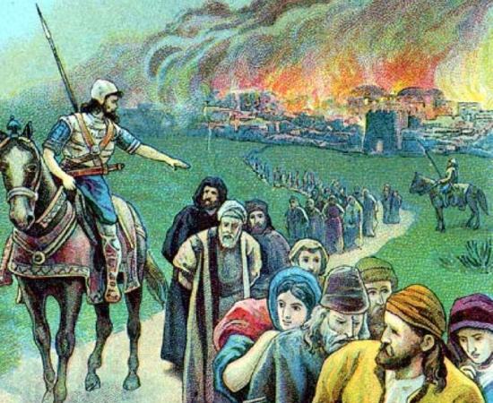 Depiction of the Captivity of Judah.   Source: The Providence Lithograph Company / Public domain