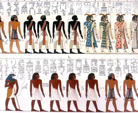 From Giovanni Battista Belzoni: Egyptian race portrayed in the Book of Gates.