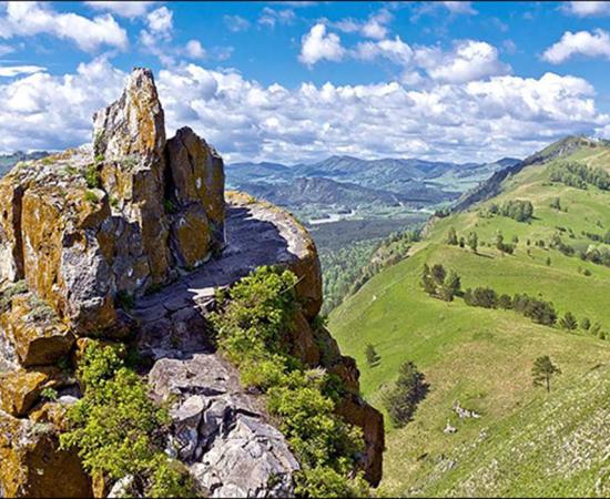 View point towards Katun River, Atlai Mountains 