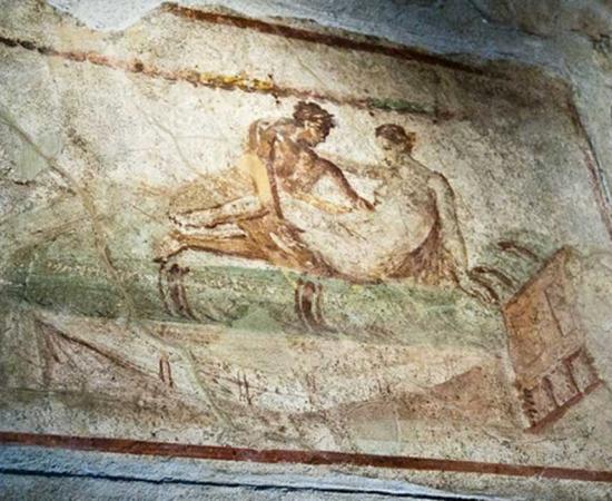 Mural from a Pompeii brothel.