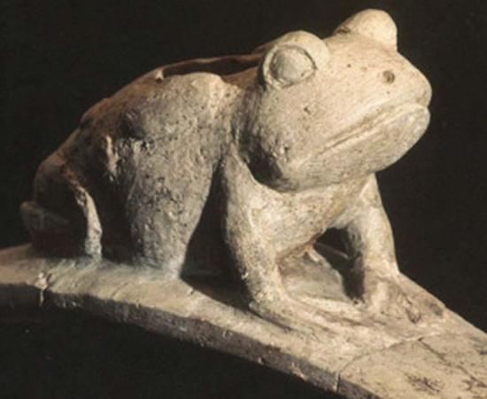 Hopewell Platform Frog Effigy Pipe