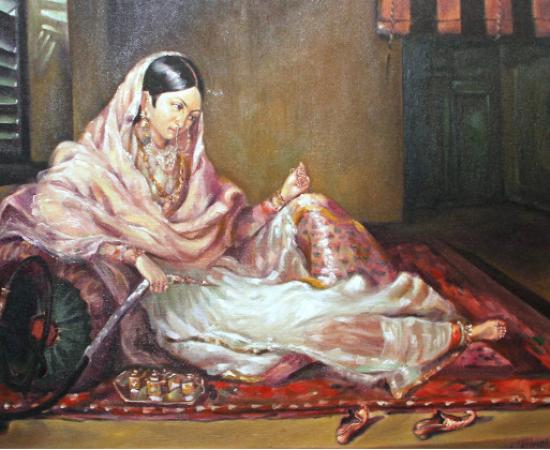 : 'Lady in Muslin', painted by Francesco Renaldi, Dhaka, 1789.