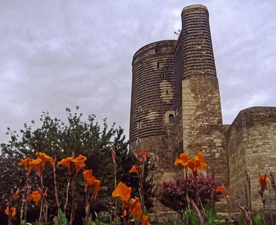 The Maiden Tower is the most recognized structure in the Old City of Baku, Azerbaijan.