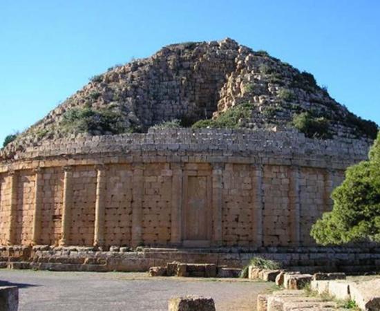 Tombeau de la chretienne, Tipasa. (tomb of the Christian Woman – an alternate name of the Royal Mausoleum of Mauretania). 