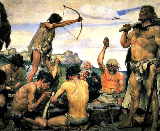 ‘The Stone Age’ (1882-1885), detail of a painting by Viktor M. Vasnetsov. 