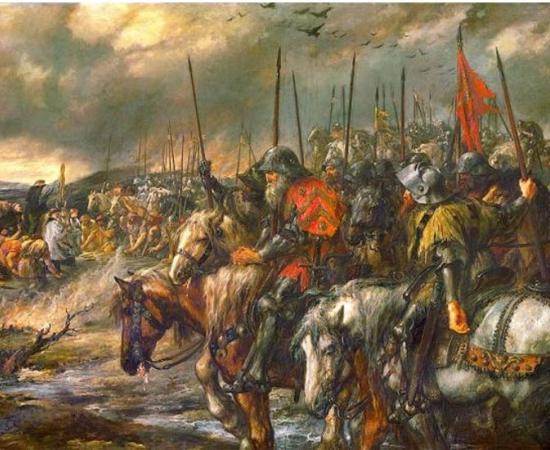 The morning of the Battle of Agincourt. Source:  Hohum / Public Domain