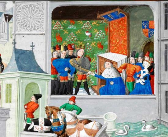 Interview of Richard II and Thomas of Woodstock, Duke of Gloucester. The nephew and uncle were longtime rivals.	Source: Public Domain