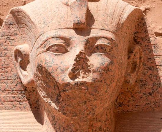 Relief in the Karnak Temple showing Thutmose III slaying Canaanite captives from the Battle of Megiddo, 15th Century BC. (Olaf Tausch/CC BY 3.0)