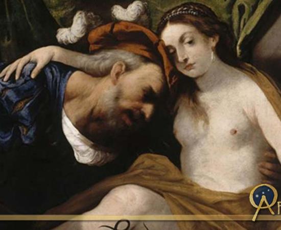 Tiresias transformed into a woman by Pietro della Vecchia (1626 – 1678)