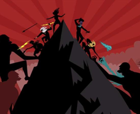 Titanomachy, war of Greek gods versus giant Titans (matiasdelcarmine / Adobe Stock)