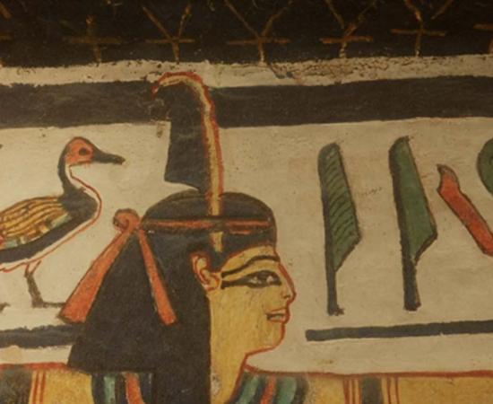 VR screenshot of one of the tomb’s images.