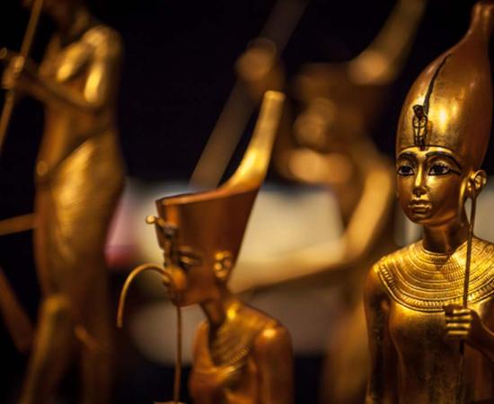 Golden treasures that were found inside Tutankhamun’s tomb.