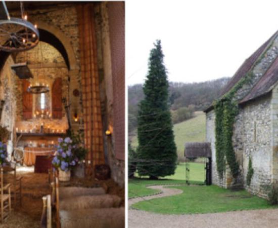 Left; Interior of Dode Church. Right; Dide Church exterior	