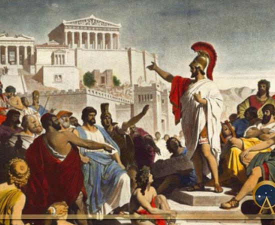 Pericles's Funeral Oration, by Philipp Foltz (1852)(Public Domain)