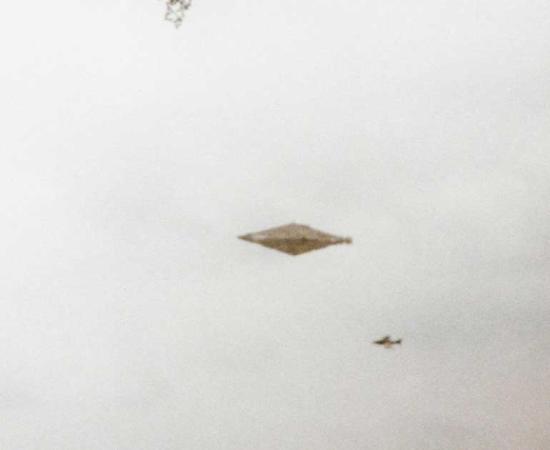 Close up portion of the newly released ‘best UFO photo’. Source: Reproduced with permission of Sheffield Hallam University/Craig Lindsay