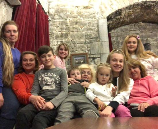 Ukrainian refugees in Ballindooley Castle, Ireland.		Source:  Ballindooley Castle