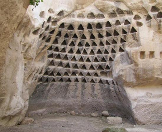 Hirbat Midras, in Adullam Grove Nature Reserve in Israel, part of what geologist Dr. Alexander Koltypin hypothesizes to be a massive complex of prehistoric underground structures stretching across the Mediterranean. 