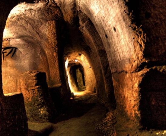 A tunnel in Gilmerton Cove.