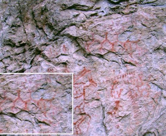 One of the Ural pictograms found along the Neyva River		Source: Данила Дубровский / CC BY-SA 3.0