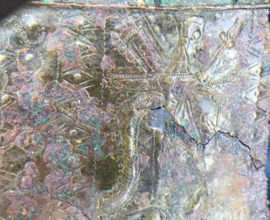 This ancient Urartian bronze belt, a rare artifact from the mysterious Urartu culture, was recently discovered in the ancient city known as Satala in Turkey.                 Source: TRT Haber