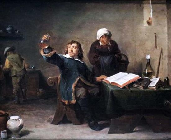 Village Doctor Looking at a Urine Sample (1640s) by David Teniers the Younger. 