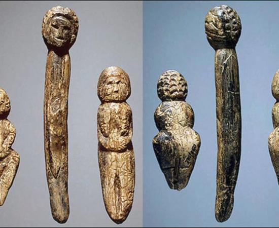 Close microscopic inspection reveals them as being far from idealised female forms. 