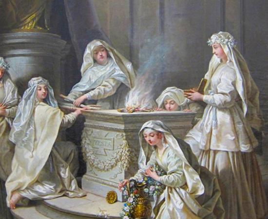 Vestal Virgins Tending the Sacred Fire.
