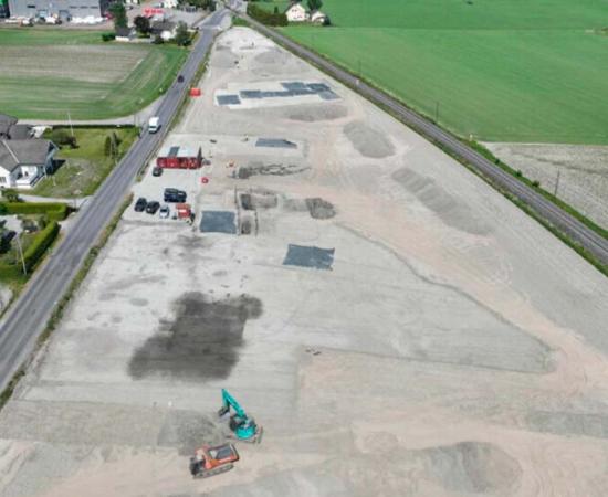 The excavation site at Sem where the large Viking Longhouse has been detected. Source: Frank Rødberg / County Municipality