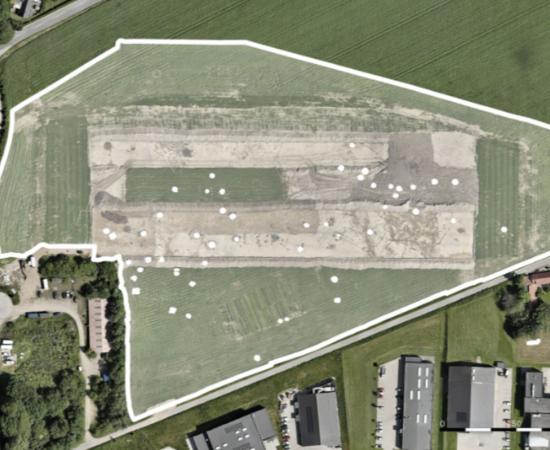 Søften excavation site that has revealed a Viking factory.