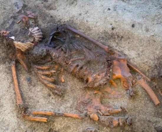 : The Viking Age woman’s remains.