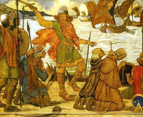 Viking landing at Dublin, 841, by James Ward (1851-1924) (Public Domain)