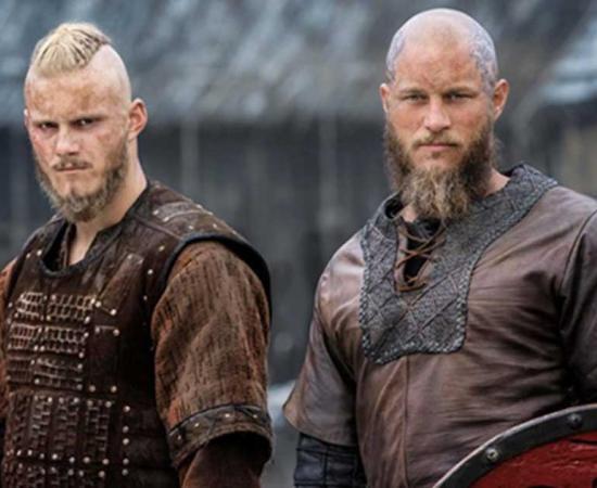 Two actors from the History Channel series “Vikings.”