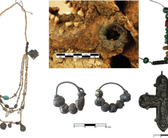 Grave goods from the medieval Vilnus cemetery in Lithuania, largely of Byzantine style and associated with Orthodox Christianity