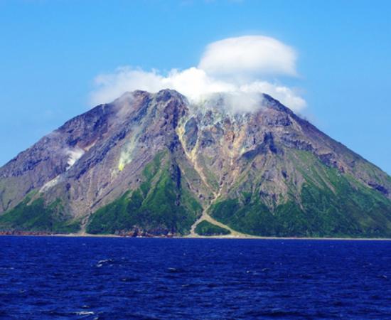 Mount Io, one of the still-active volcanoes