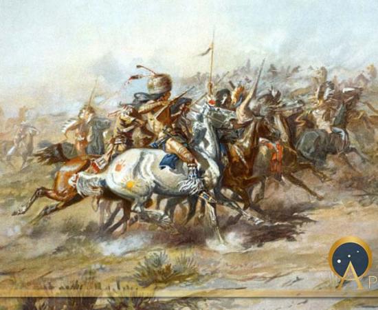 The Battle of Little Bighorn, from the Indian side by Charles Marion Russell (1903) (Public Domain)