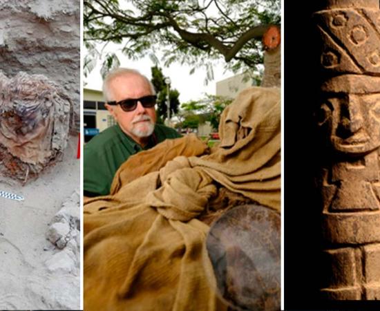 Excavations of a group burial complex of the Wari empire. Source: ed. M. Giersz, © PUCP Archaeology Program “Valley of Pachacámac”/ CC BY-SA 4.0; Center & Right: © M.Giersz, ed. K. Kowalewski/ CC BY-SA 4.0 