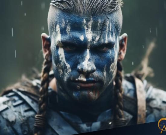 AI generated Ancient Celtic warrior prepared for battle.