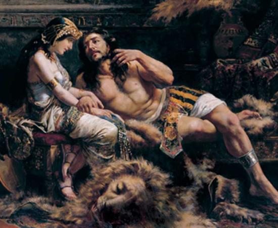 Samson and Delilah by Jose Etxenagusia, 1887.