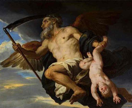 Chronos and His Child, by Giovanni Francesco Romanelli. Source: Public Domain