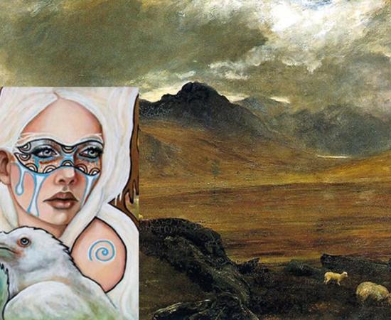 A painting of Snowdonia in Wales by Mansel Lewis. 