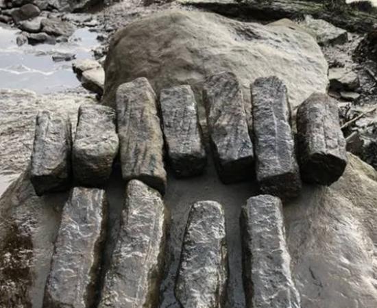 Some of the whetstones which have been discovered.  