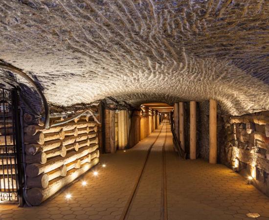 Inside the Wieliczka salt mine in Poland