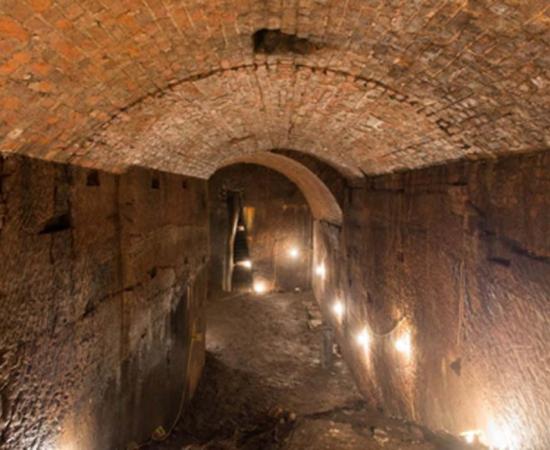The 'banqueting hall' chamber beneath Joseph Williamson's house, excavated by Friends Of The Williamson's Tunnels. Credit: Friends of Williamson’s Tunnels.