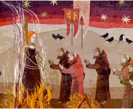 A witch burning at the stake, just like the three witches of Bochnia were executed for their heinous crimes.                 Source: Matrioshka / Adobe Stock