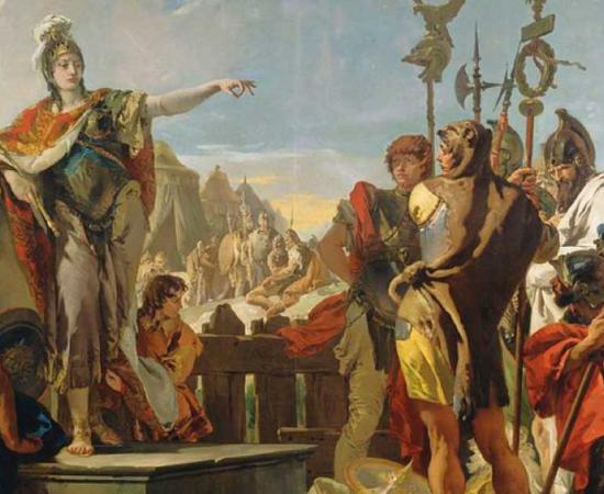 Women Warriors: Queen Zenobia Addressing Her Soldiers by Giovanni Battista Tiepolo 