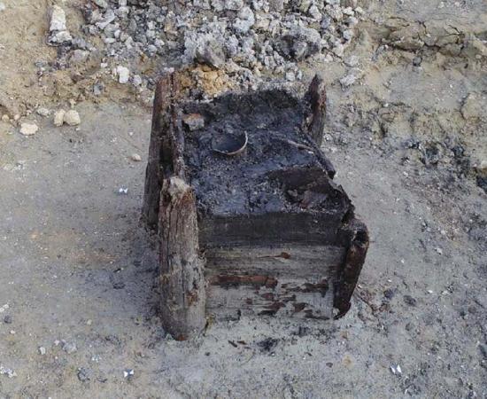The oldest wooden structure unearthed at the excavation site in Czech Republic.        Source: Michal Rybníček / Mendel University