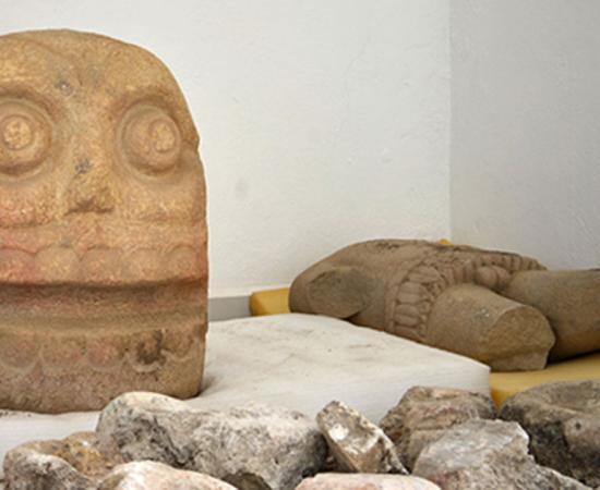 Head and torso of god Xipe Totec found at Ndachjian–Tehuacán archaeological site 
