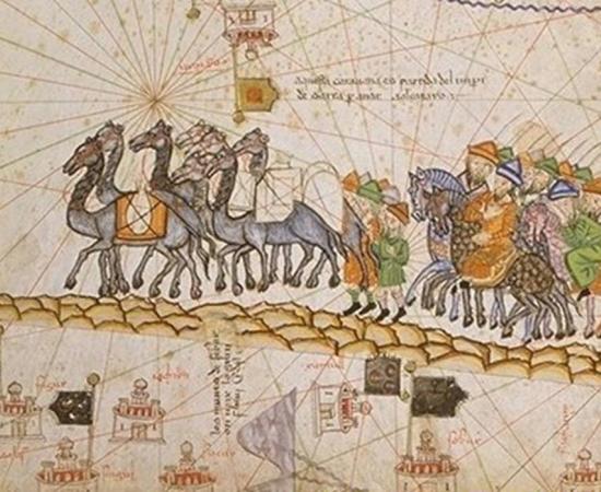 Caravan on the Silk Road, 1380. 
