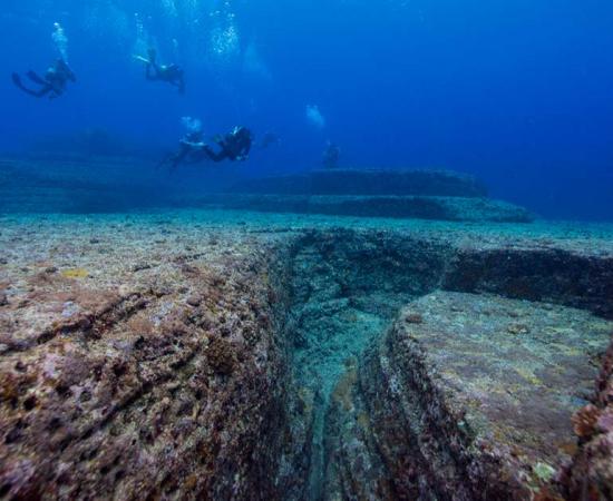 The enigmatic underwater Yonaguni monument. Source: nudiblue/Adobe Stock