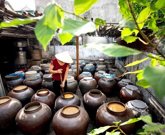 Traditional soy sauce production. Source: Quang / Adobe Stock.